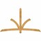 Ekena Millwork Davenport Rough Sawn Timber Gable Bracket, Western Red Cedar, 84"W x 49"H x 2"D x 4"F, 14/12 Pitch GBW084X49X0204DAV00RWR - alternate 1